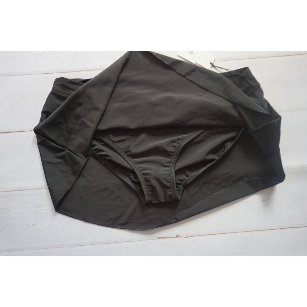Shade & Shore Black Women's Elastic Waist Swim Skirtini - Size XL, NWT - Picture 5 of 9
